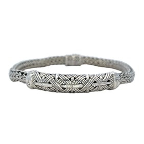 Designer Byzantine Chain Bracelet, Sterling Silver