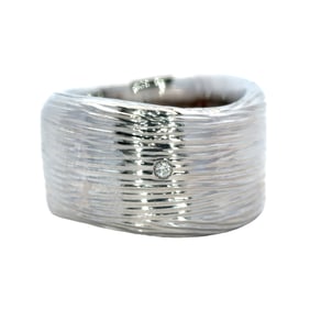 Roberto Coin Elephant Skin Diamond Ring, 18K White Gold