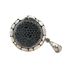 John Hardy Black Sapphire Kali Lavafire Enhancer Pendant in Sterling Silver