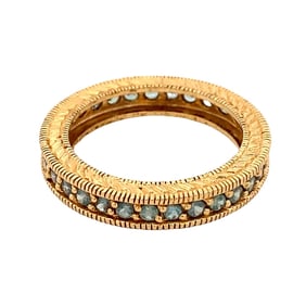 Vintage Sapphire Eternity Band, 14K Yellow Gold