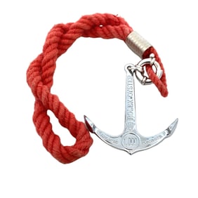 Rolex Oyster Anchor Coral Rope Bracelet with Clasp in Sterling Silver