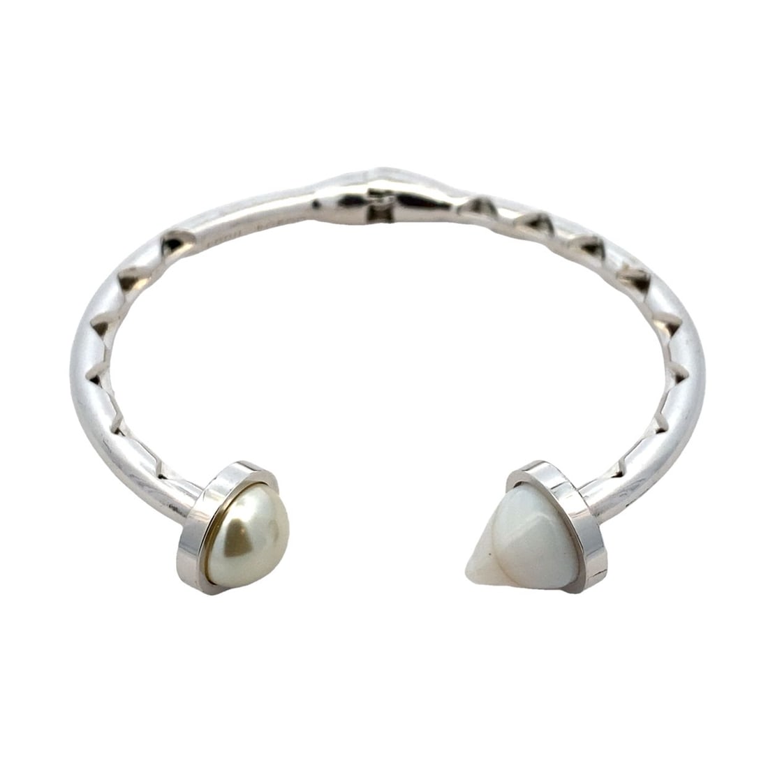 Eddie Borgo Inlaid Pearl Hinged Cuff Bracelet (1 of 5)