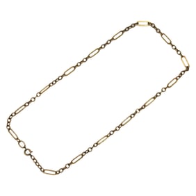 Vinatge Gold Filled Oval Link Pocket Watch Chain/Necklace