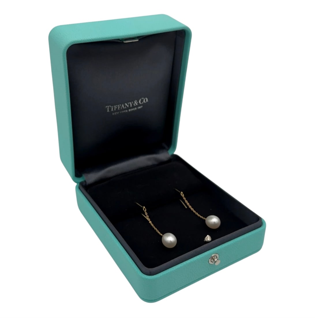 Tiffany & Co. Elsa Peretti, Pearls by the Yard Chain Earrings in 18K Yellow Gold (1 of 7)