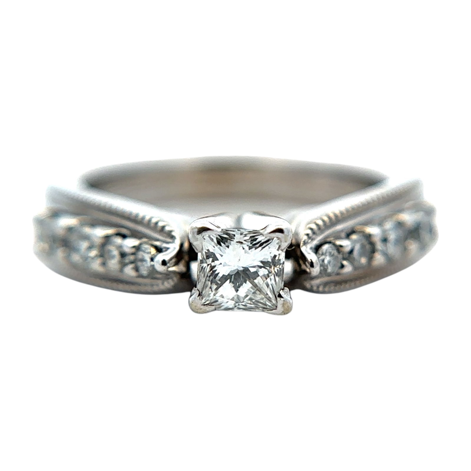 14K White Gold Diamond Wedding Ring Set (1 of 7)