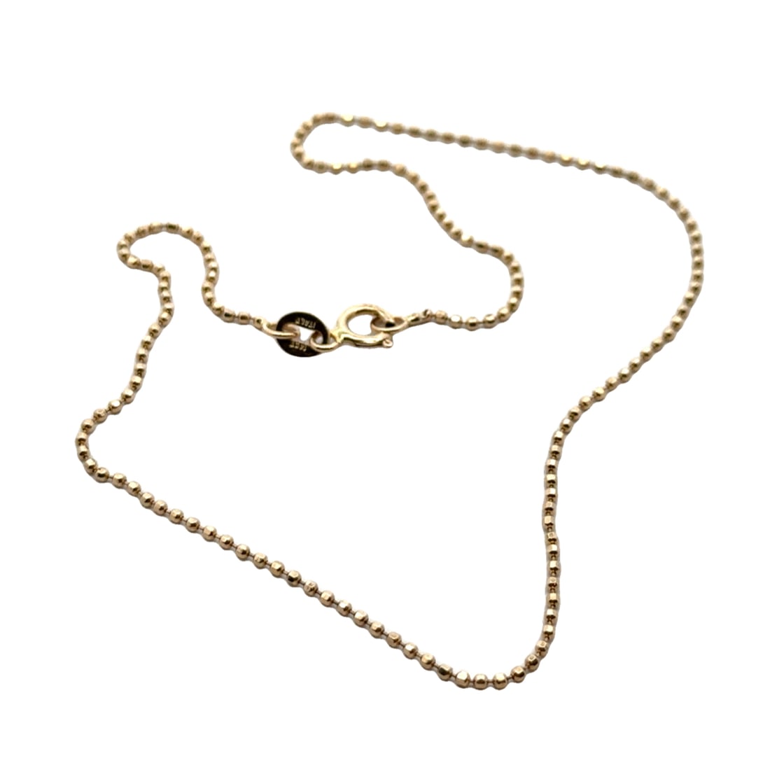 14K Gold Diamond Cut Anklet Chain (1 of 3)