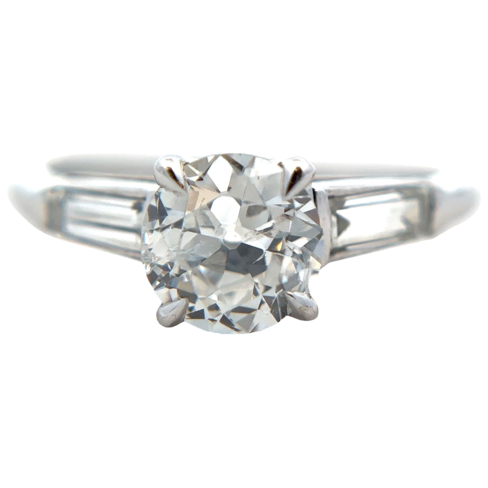 Baguette and OEC Diamond Ring in 14K White Gold (1 of 7)