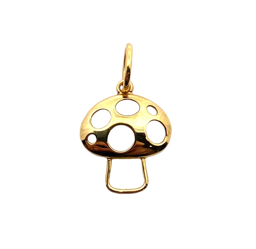 Vintage Mushroom Pendant in 14K Yellow Gold (1 of 4)