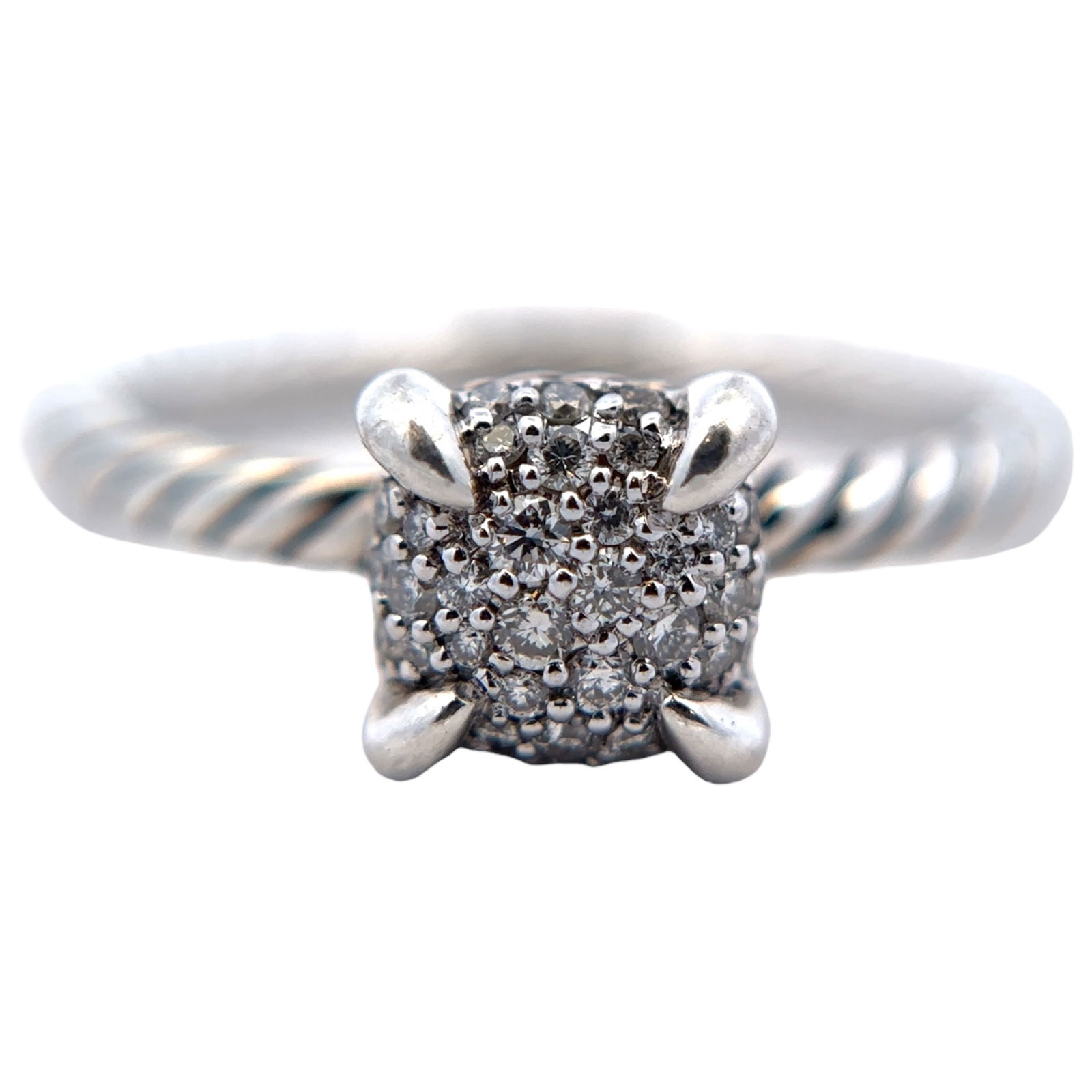 David Yurman Petite Chatelaine Ring with Diamond in Sterling Silver (1 of 8)