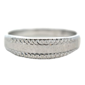 22 Karat White Gold Band Ring