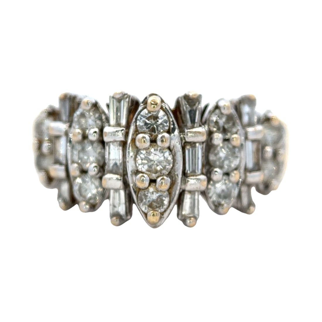 10K Yellow Gold Diamond Cluster Cocktail Ring (1 of 6)