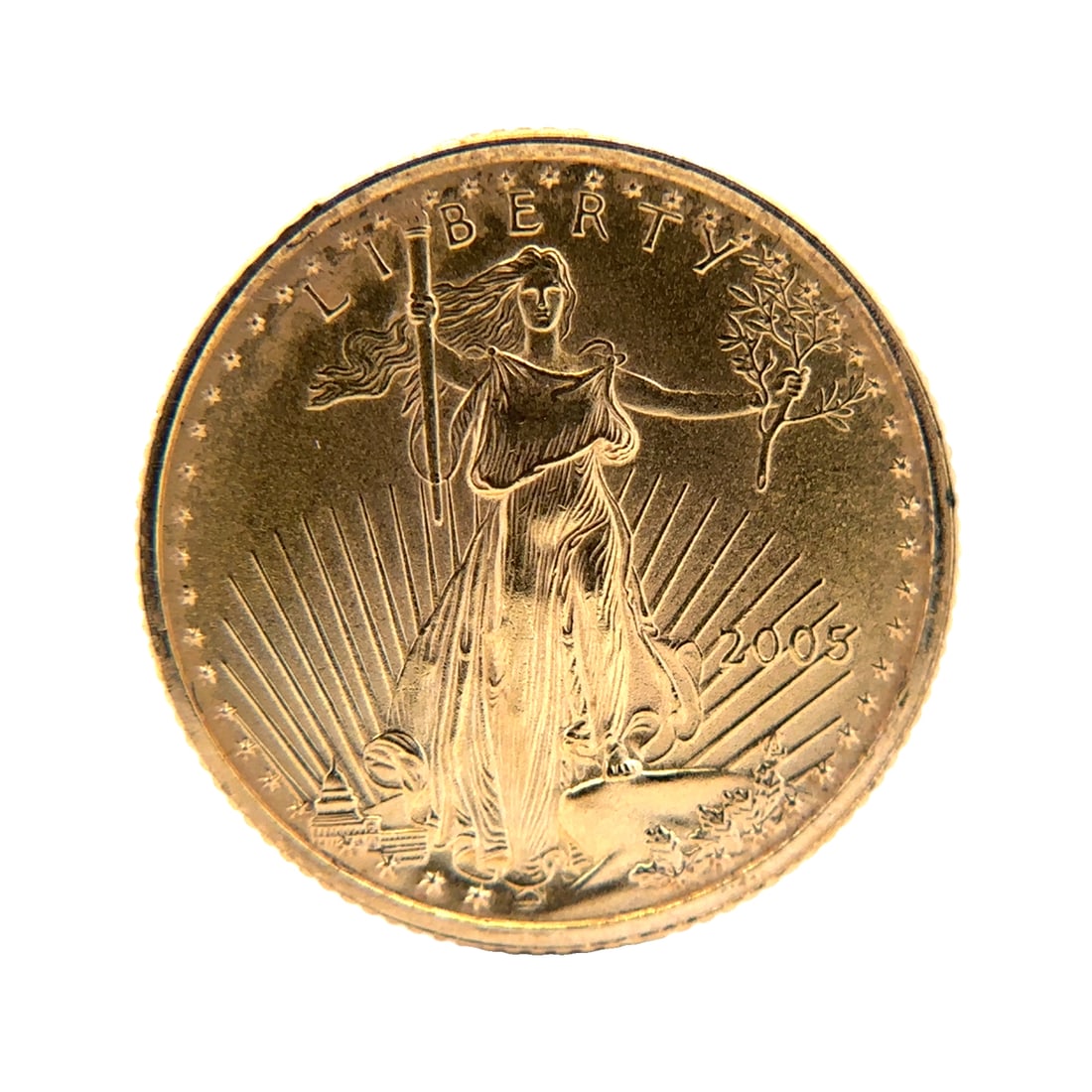 2005 $5 American Gold Eagle Coin 1/10 oz Fine Gold (1 of 2)