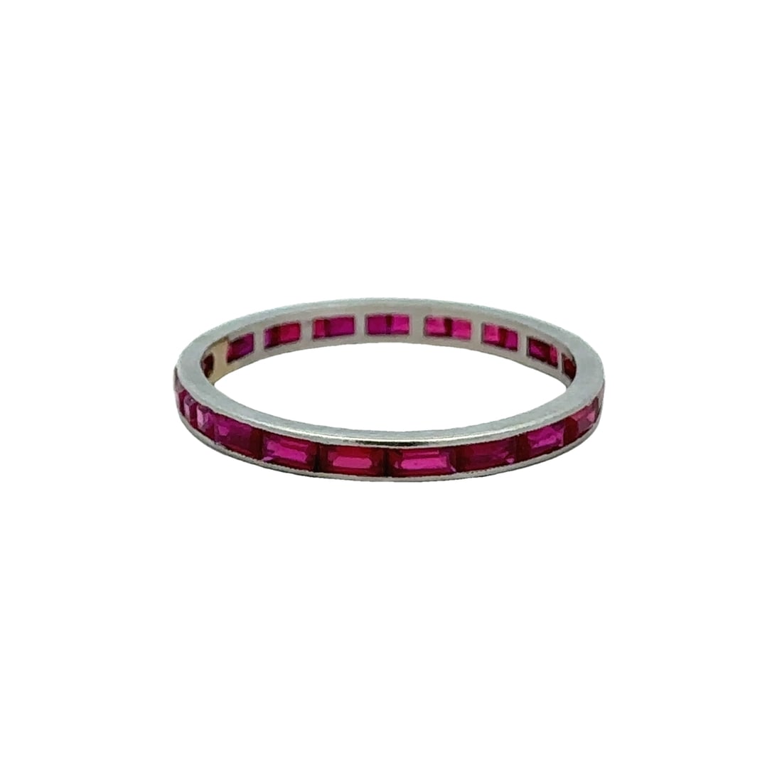 1940s 0.40 Carat Ruby Eternity Band Ring in Platinum (1 of 5)