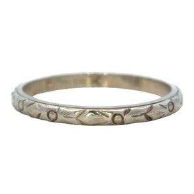 18 Karat White Gold Band Ring