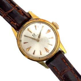 Estate Ladies Swiss Made Gold Plated Omega Manual Wind Watch
