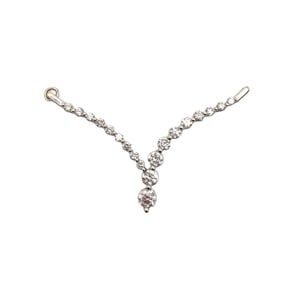 Estate Journey Graduate Diamond Pendant in 14K White Gold