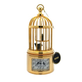 Vintage Bulova Brass Miniature Colville Birdcage with Tag
