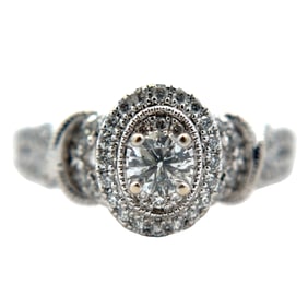 Diamond Engagement Ring in 18K White Gold