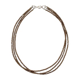 3-Strand Sterling Silver Designer Beaded Necklace