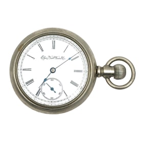 Silver Elgin Natl. Watch Co. Pocket Watch, Parts Only