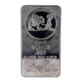 Silver Tone 1oz. Fine Silver Bar