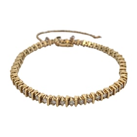 Diamond Tennis Bracelet in 14K Yellow Gold