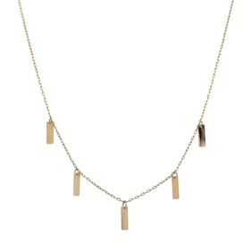 Small Rectangles Fashion Necklace in 18K Yellow Gold