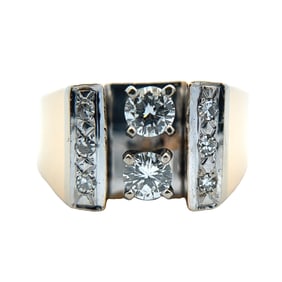 14K Two-Tone Gold Diamond Ring
