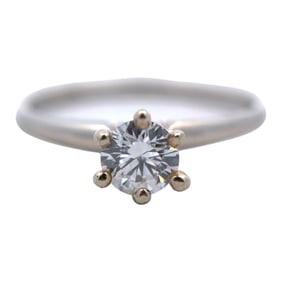 Solitaire Diamond Engagement Ring in 14K White Gold