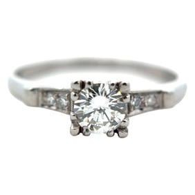 Estate Diamond Ring in Platinum