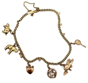 Vintage Multi-Charm Bracelet in 14K Yellow Gold
