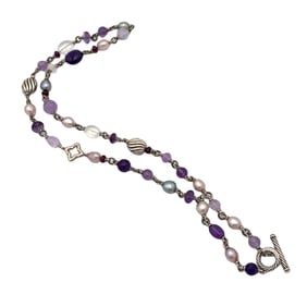 David Yurman Multi-Gemstone Bijoux Station Necklace in Sterling Silver