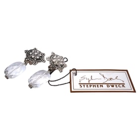 Stephen Dweck Marrakech Quartz Crystal Dangle Earrings in Sterling Silver