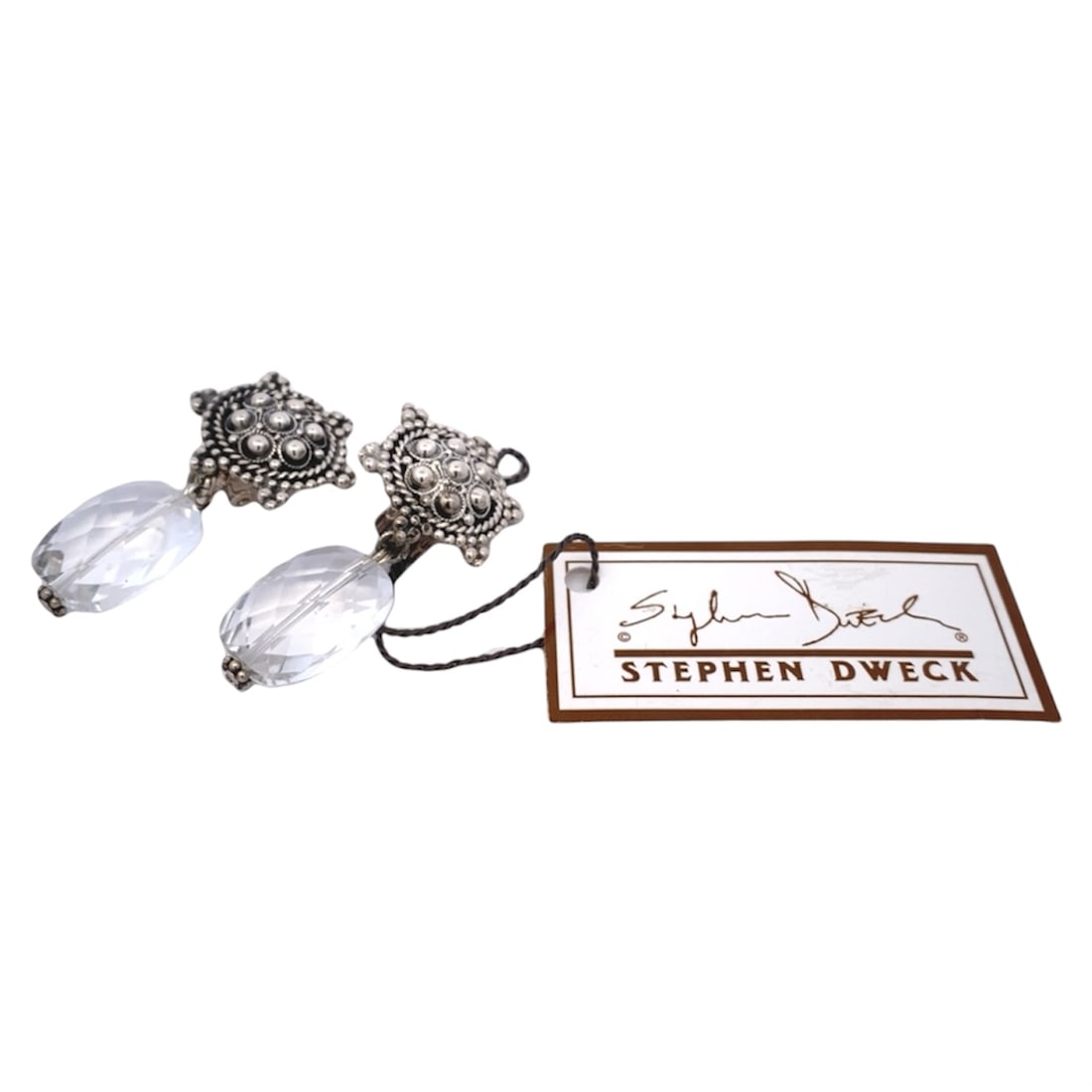 Stephen Dweck Marrakech Quartz Crystal Dangle Earrings in Sterling Silver (1 of 6)