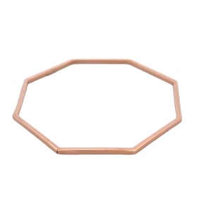 14K Rose Gold Octagonal Bangle Bracelet Made in Italy