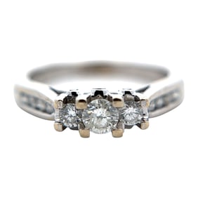 0.50ctw Diamond Engagement Ring, White Gold