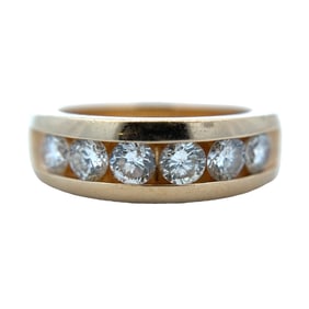 1.44CTW Diamond Mens' Wedding Band, 14K Gold