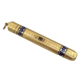 Vintage 14K Gold Pencil Keychain