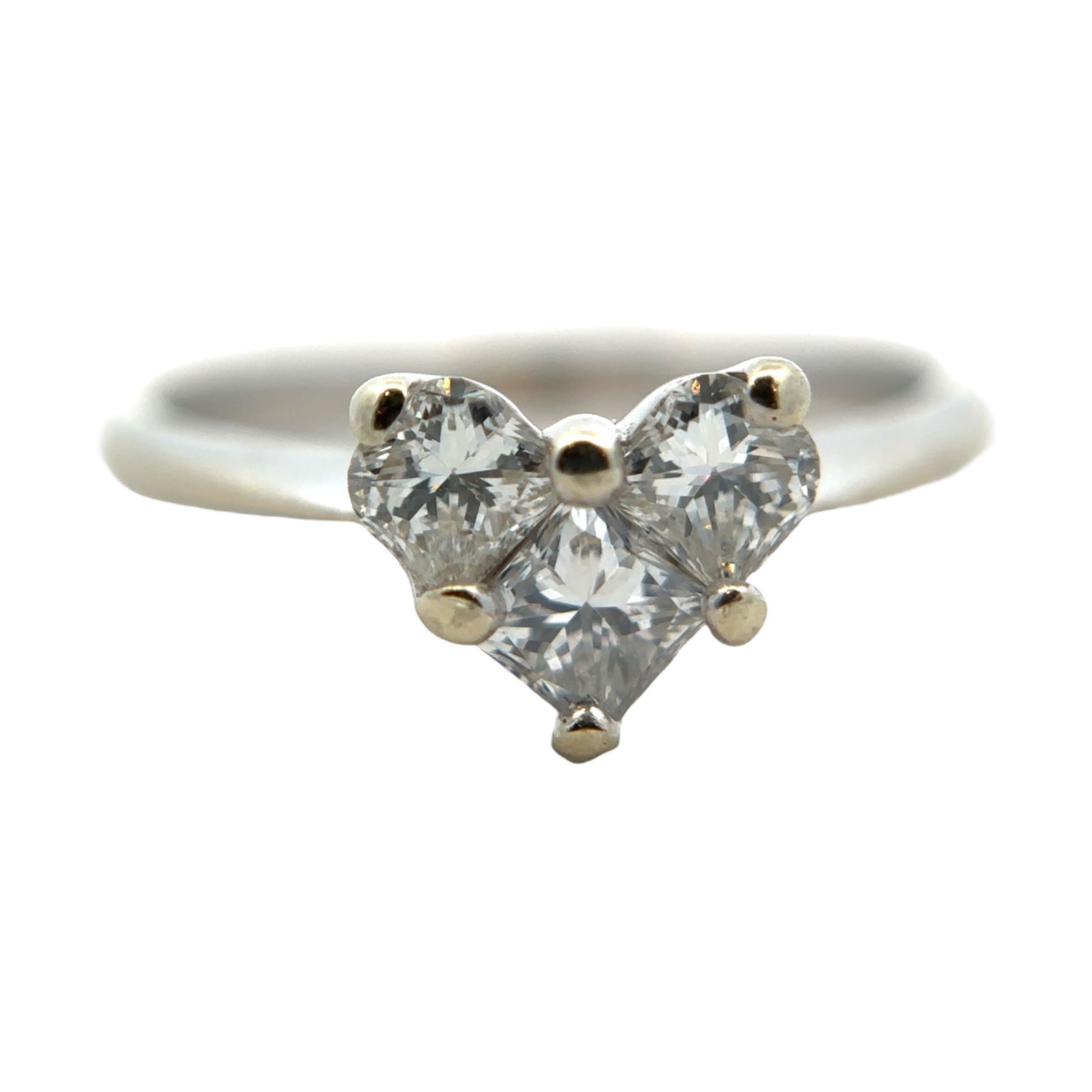 14K White Gold Diamond Heart Ring (1 of 5)