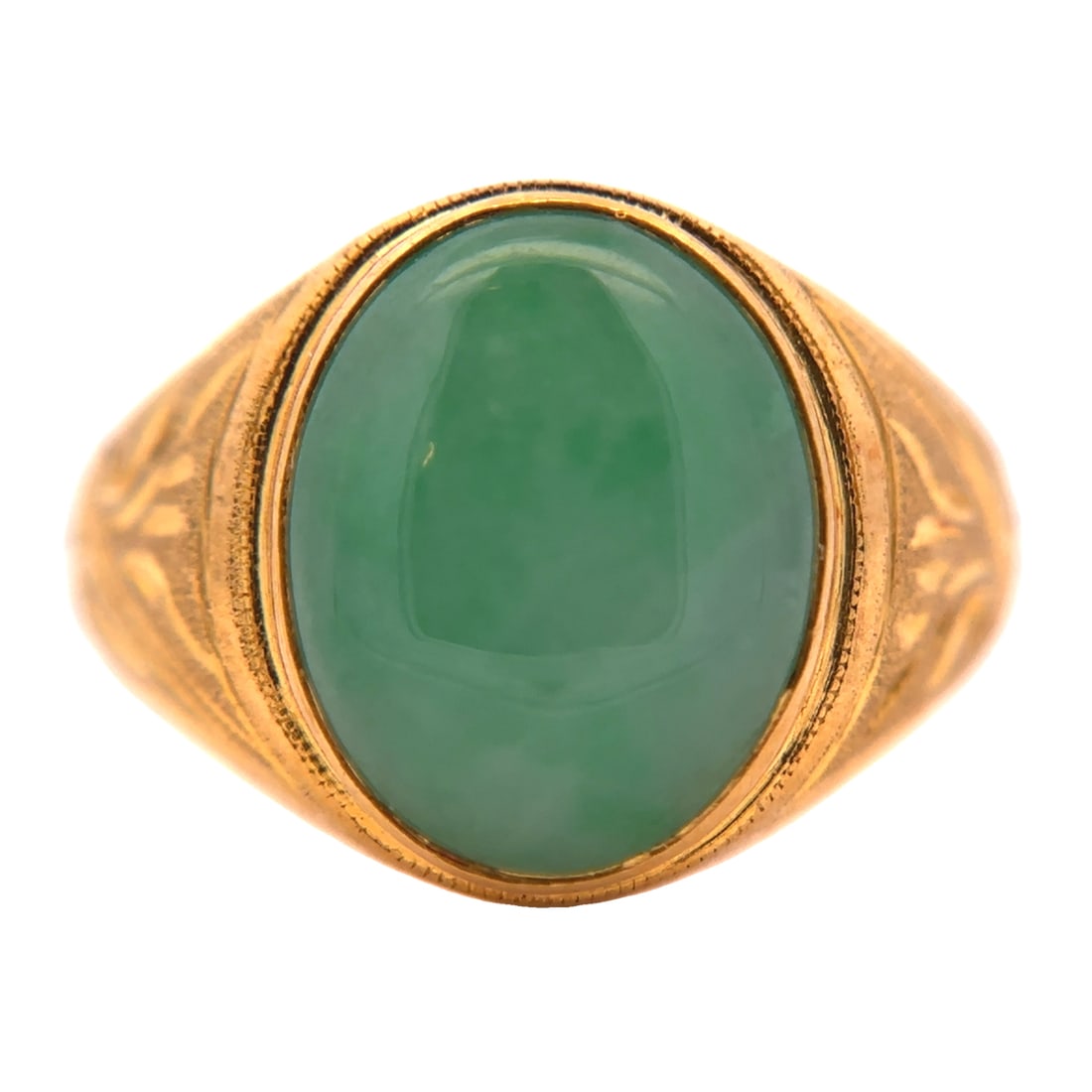 Jade Ring in 24K Yellow Gold (1 of 6)