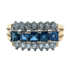 Sapphire and Diamond Ring, 18K Gold