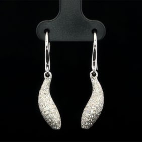 Tiffany & Co. Frank Gehry 0.50 Carat Diamond Fish Earrings in 18K White Gold