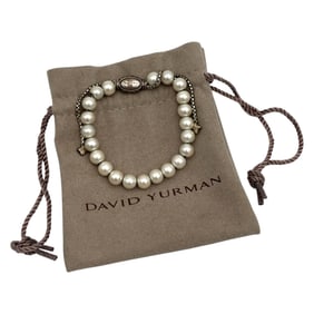 David Yurman Pearl Adjustable Bracelet in Sterling Silver