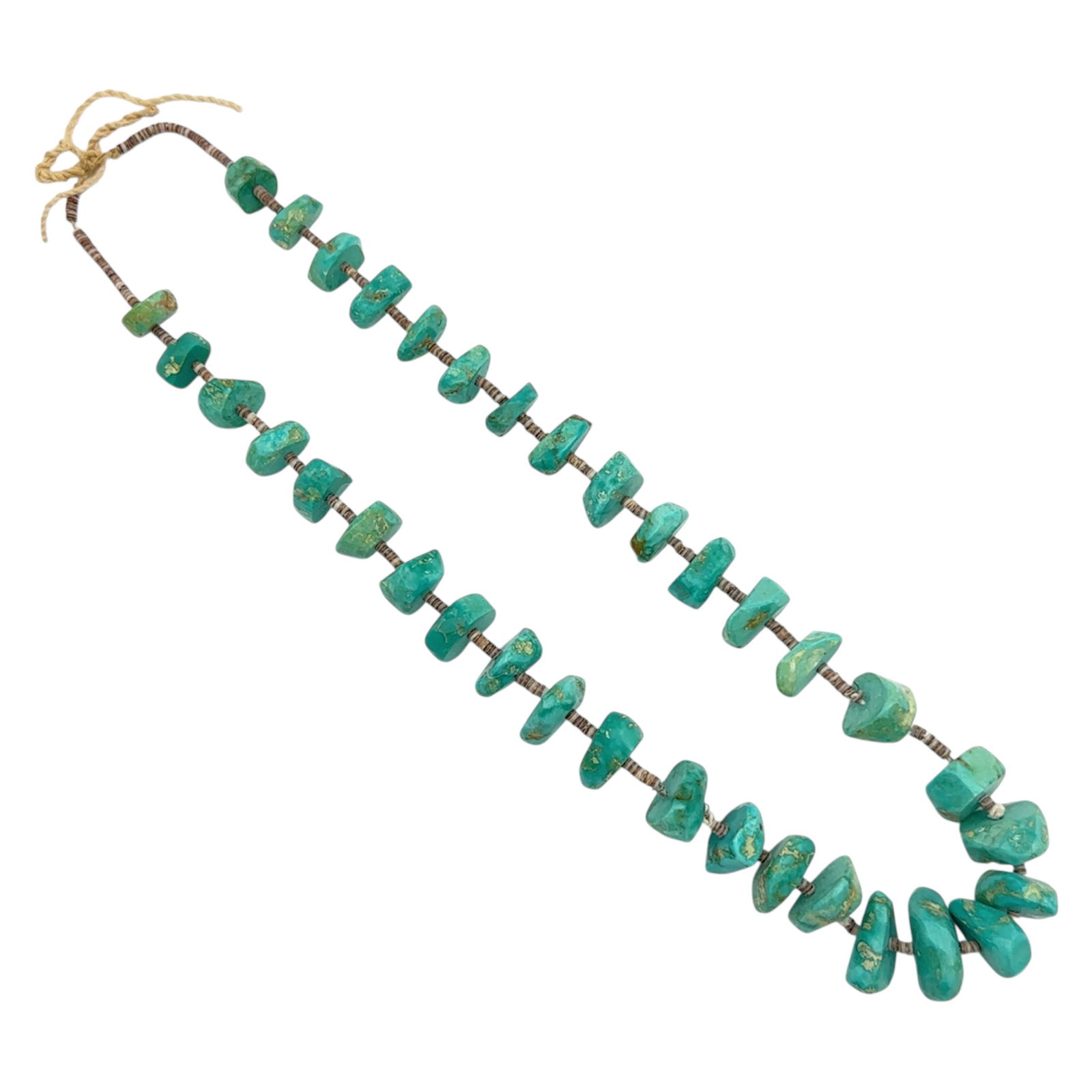 Vintage Navajo Turquoise Heishi Beads Large Necklace (1 of 4)