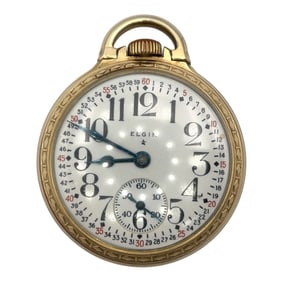 Elgin B. W. Raymand 21 Jewles Gold Filled Railroad Pocket Watch