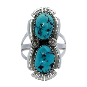 Native American Turquoise Ring in Sterling Silver
