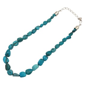 Desert Rose Trading Turquoise Necklace in Sterling Silver