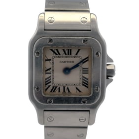 Cartier Santos Galbee Stainless Steel White Dial Women's Quartz Watch