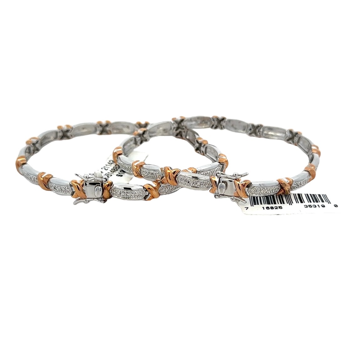 Lot of 2 Sterling Silver Chain Bracelets: Metal type: Sterling Silver, Design: Lot of 2 chain bracelets, new with tags, Measurement: 7" Length, Weight: 12.2 grams each