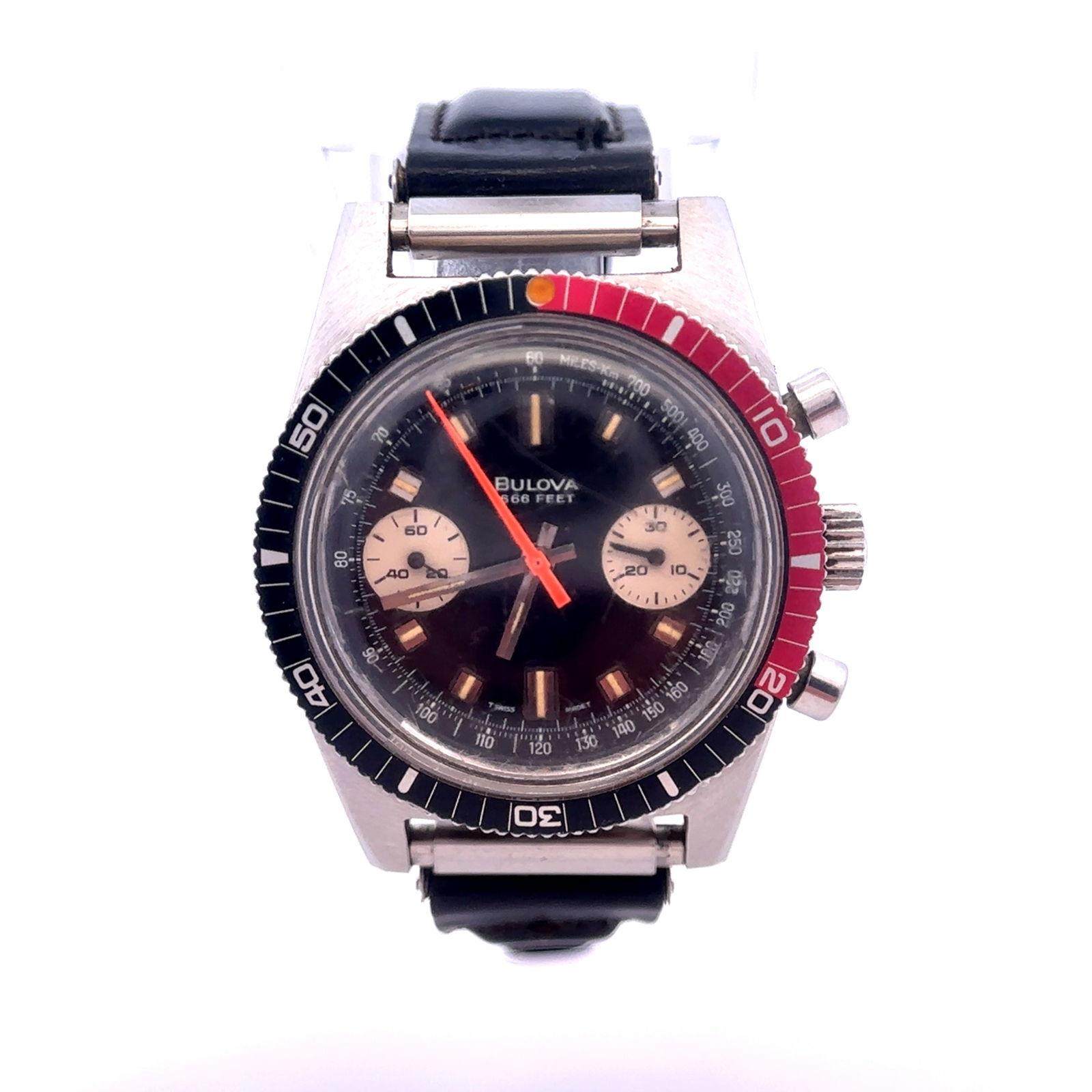 Mens Bulova "Devil Diver" Chronograph Wrist Watch Stainless Steel (1 of 5)